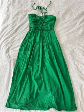 Jason Wu Green Strapless Midi Dress